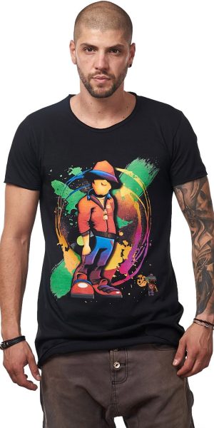 #vreausaajut Tricou Vinyl Guy Orange
